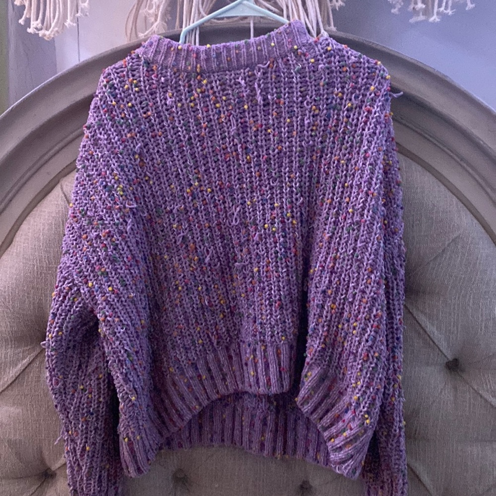 Easel Purple Popcorn Sweater